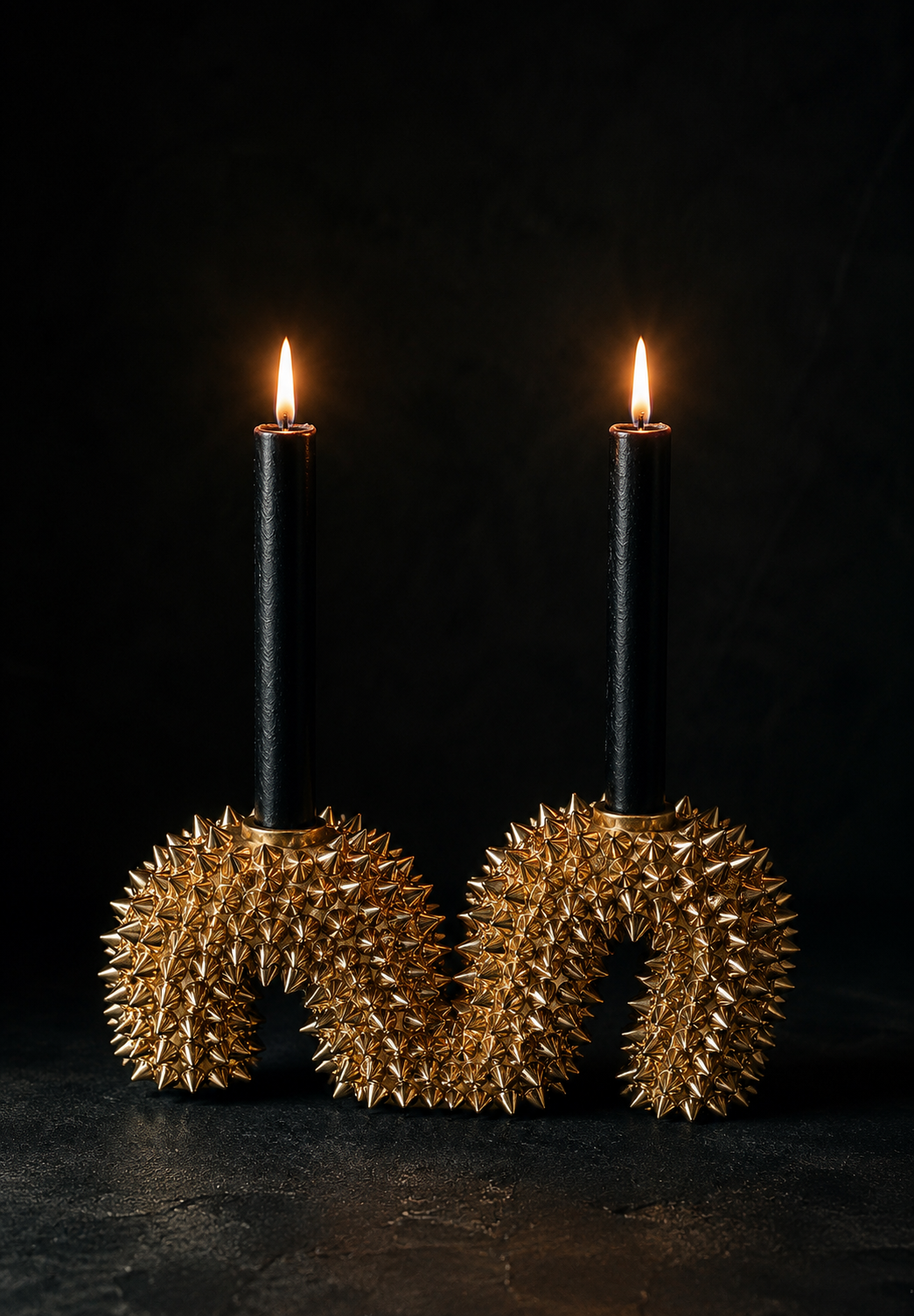 Aurelia gold spike candle holder