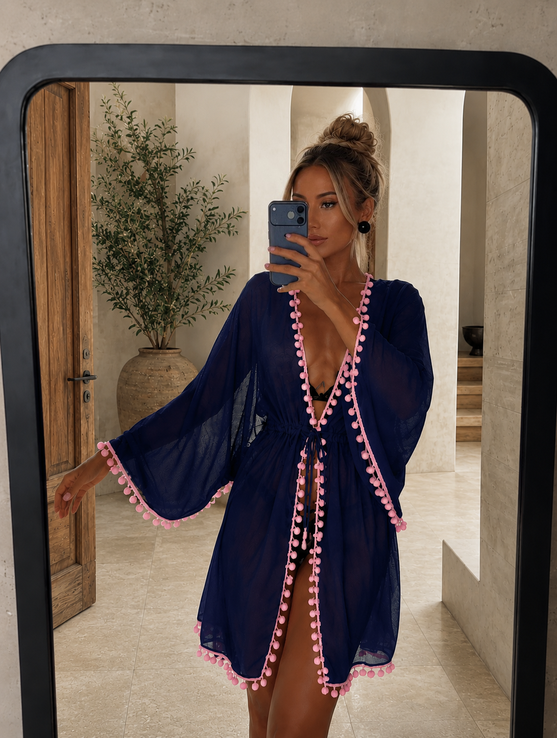 Flowy lightweight cover-up robe