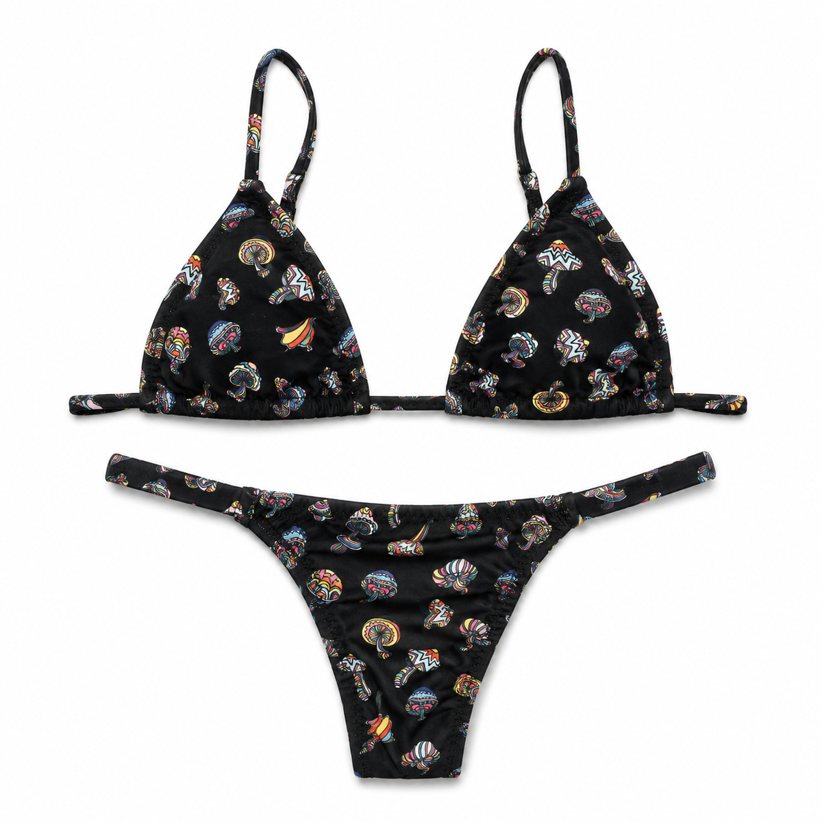 Mushroom Print Bikini Top
