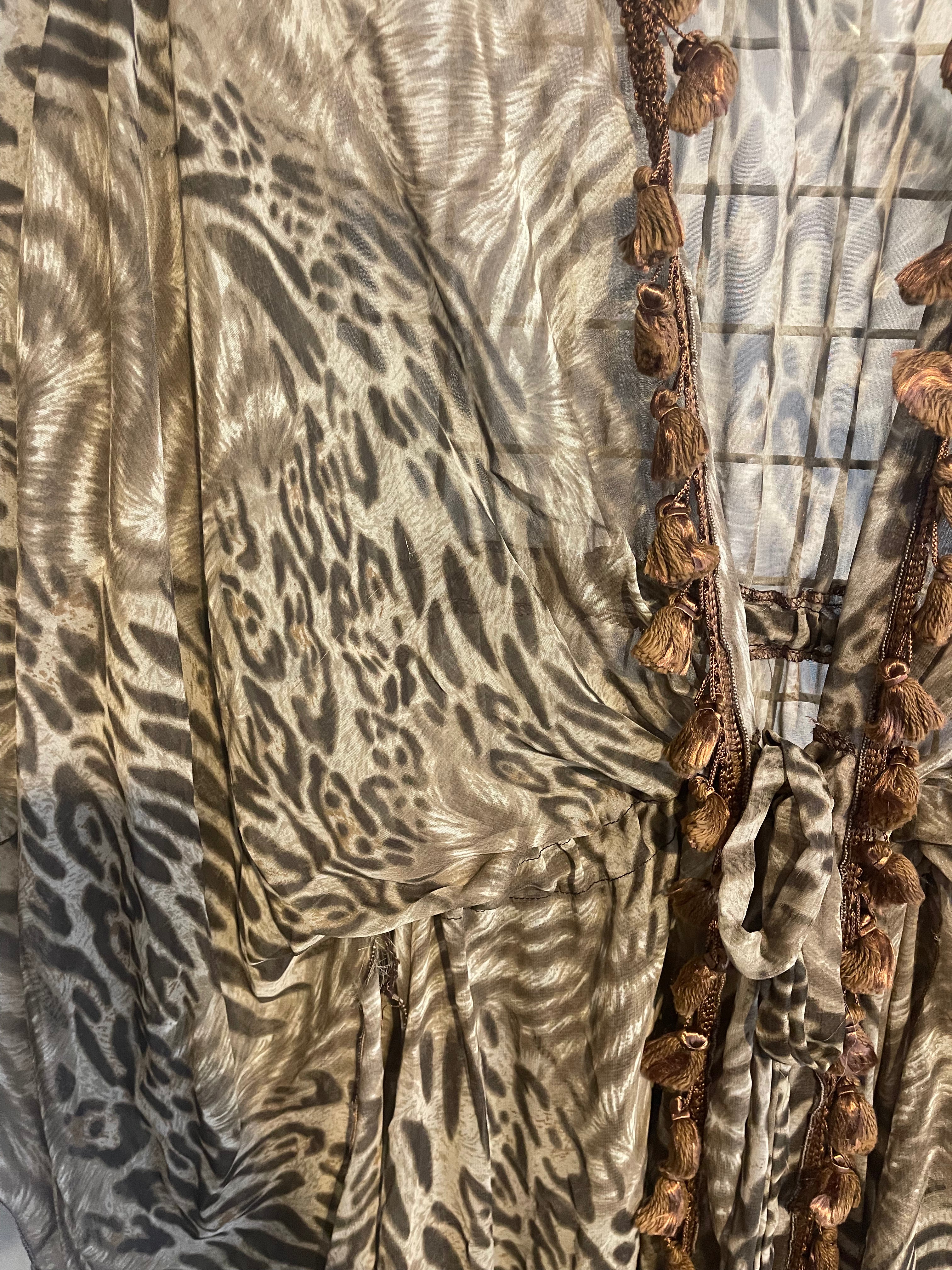 Desert Leopard Tassel Kimono Cover-Up