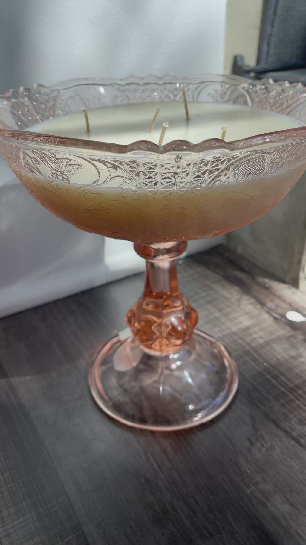 Vintage Lychee & Peony Glass Bowl Candle